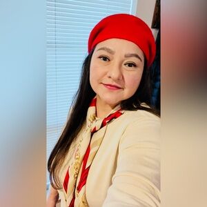 Red French Beret one size unbranded